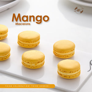 Mango Macarons-Eggless