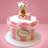 Pink Kitty Theme Cake