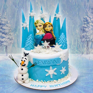 Snow Dolls 12 Theme Cake