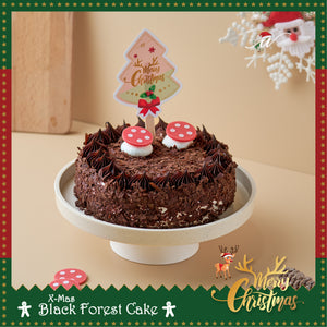 X-Mas Black Forest Cake - Eggless