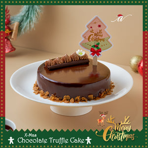 X-Mas Chocolate Truffle Cake - Eggless