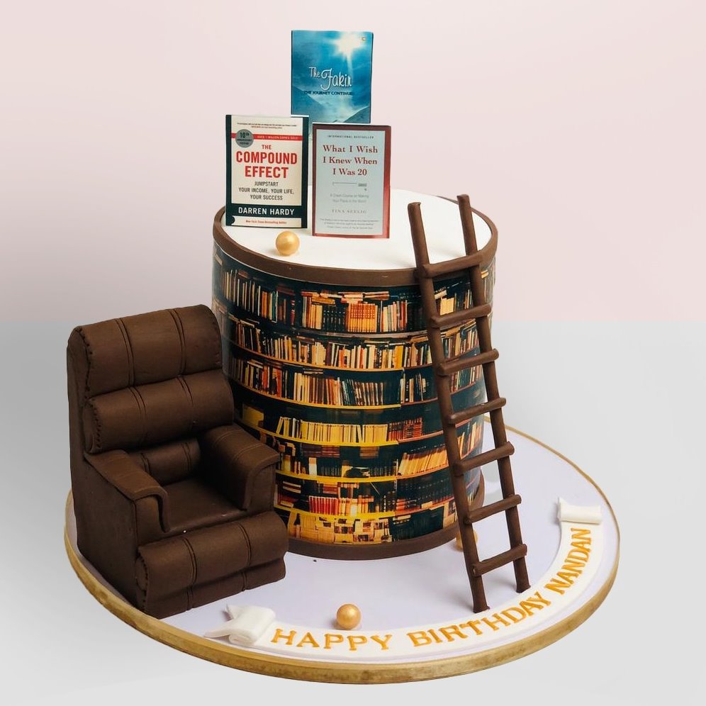 Books Theme Cake