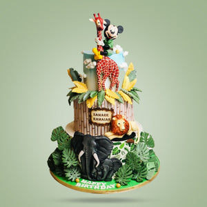 Roaring Safari Jungle Theme Cake