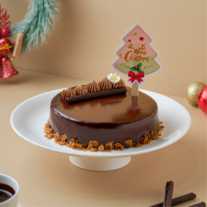 X-Mas Chocolate Truffle Cake - Eggless