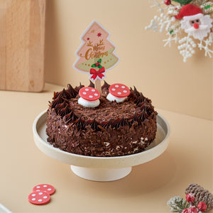 X-Mas Black Forest Cake - Eggless