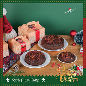 Classic Rich Plum Cake (With Rum & Wine) - Eggless