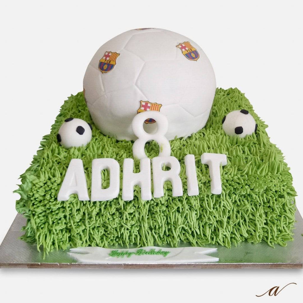 Football Shape Pinata Cake. Cake Design For Boys. Noida & Gurgaon – Creme  Castle