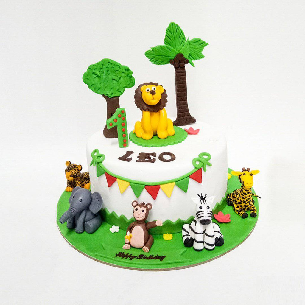 Blulu 13 Pieces Jungle Cake Decoration Zoo Animal Cake India | Ubuy