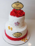 Anniversary Floral Theme Cake