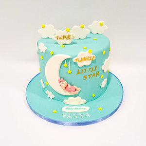 Cloud & Stars Baby Shower Cake