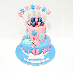 Colorful Stars Baby Shower Cake