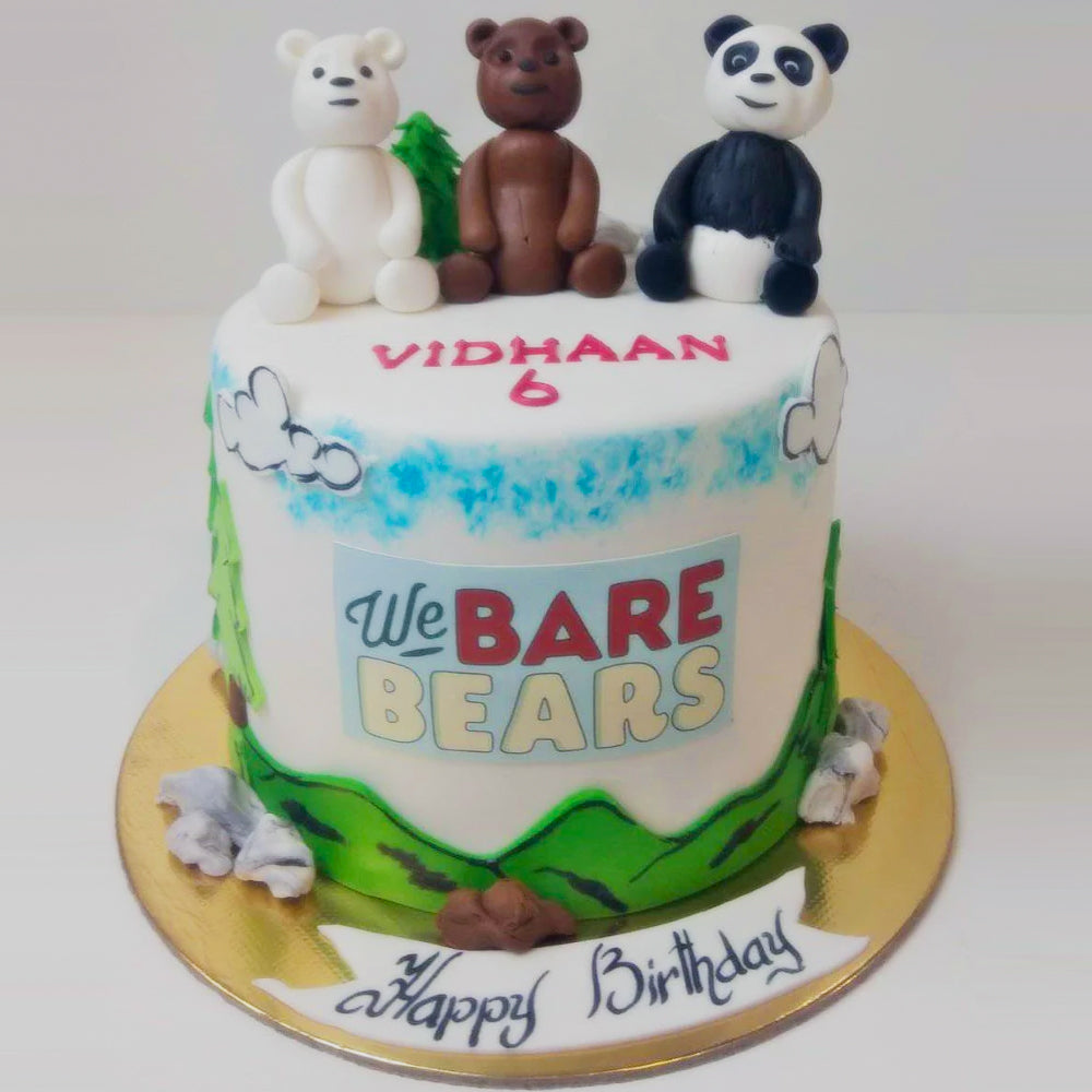 Bare Bears Theme Cake