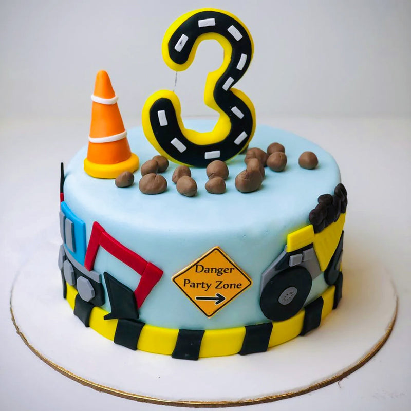 Happy Third Birthday Cute Monkey Kids Cake With Name
