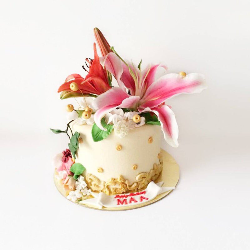 Pastel Palette Knife Floral Cake – Crave by Leena