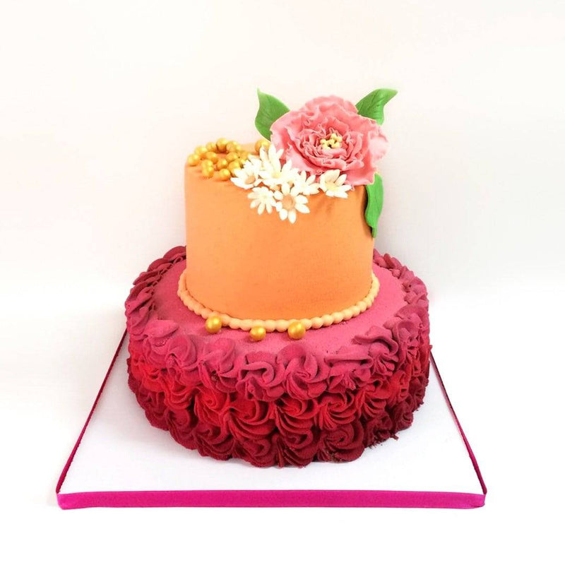 Flower shaped floral cake — Birthday Cakes | Floral cake, Floral cake  birthday, Cake