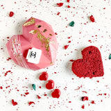 Strawberry Romance Piñata Cake - Eggless
