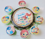 Shimmer And Shine Theme Cake And Cup Cake