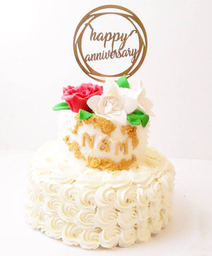 Floral Anniversary Cake