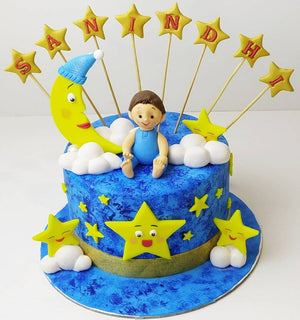 Baby On Sky Cake