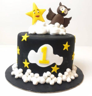 Star & Owl Theme Cake