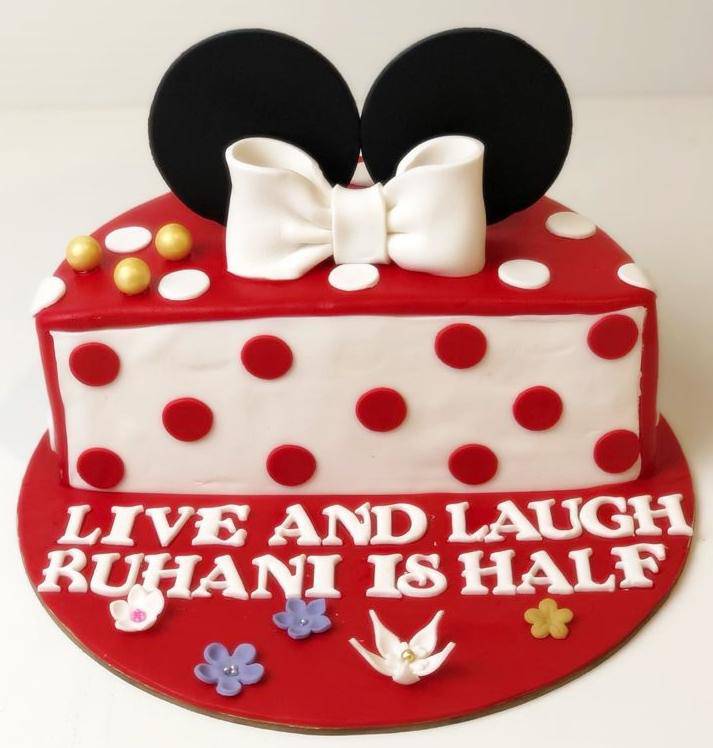 Mickey mouse theme cake 1 kg 500 gm black forest