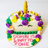 Unicorn Half Birthday Cake