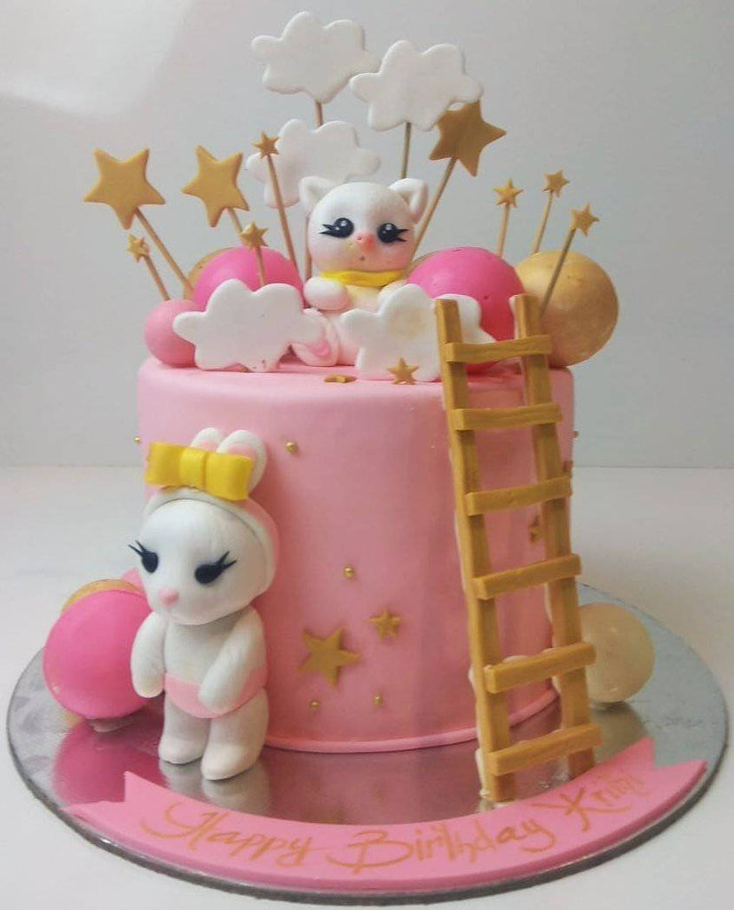 30+ Cute Comic Cakes For Cartoon Lovers : White Cake with Sprinkles + Pink  Drips | Crazy cakes, Creative birthday cakes, Cake decorating