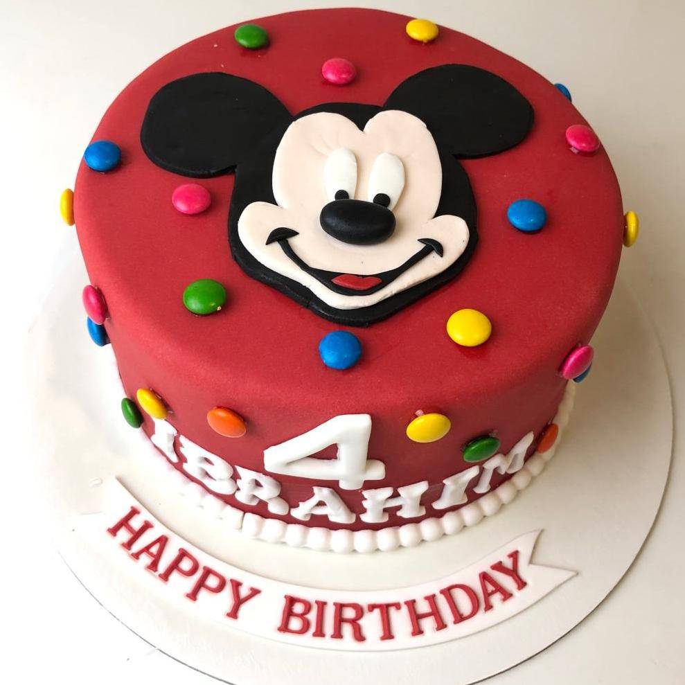 Mickey mouse welcome Fondant cake | Winni.in
