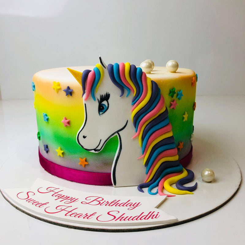 2 Tier Unicorn Birthday Cake - Cake House Online