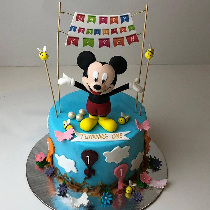 Sugar Rattle's Journey: Girly Mickey Theme cake