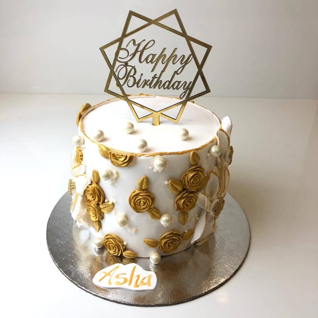 Gold Rosette Cake