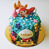 Mini Mermaid Theme Cake