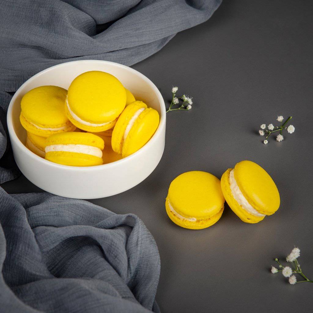 Passion Fruit Macarons - Eggless
