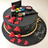 Makeup With Heart Cake