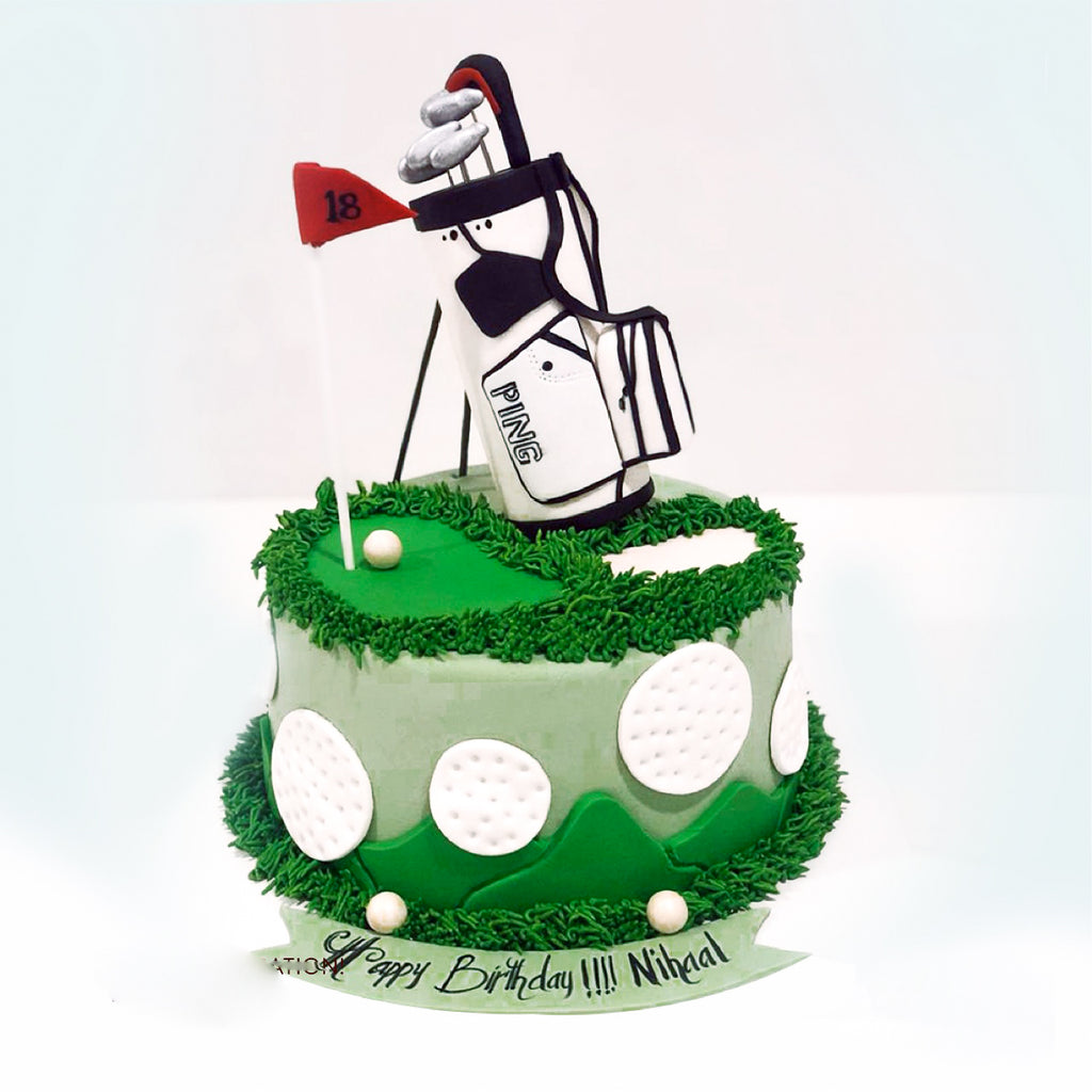 Golf Birthday Theme Cake
