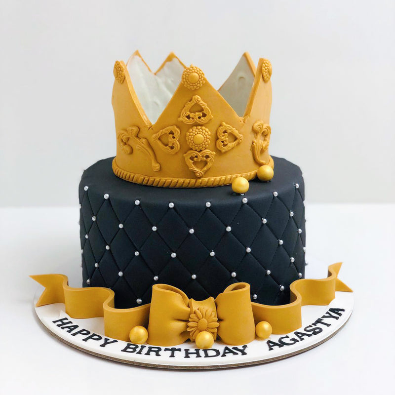 Order Half Year Crown Theme Cake 1.5 Kg Online at Best Price, Free  Delivery|IGP Cakes