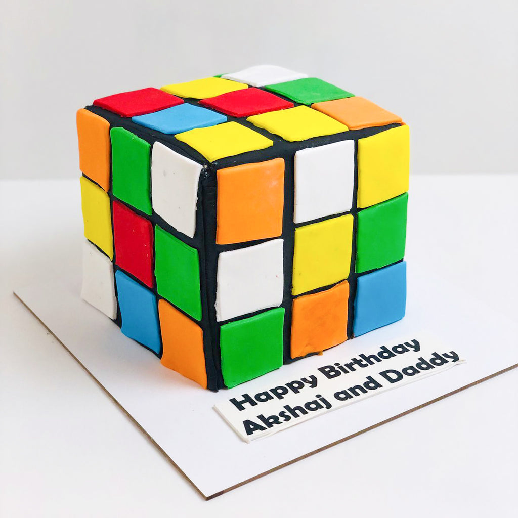 Rubik Cube Theme Cake