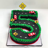 Number 5 theme Cake Car