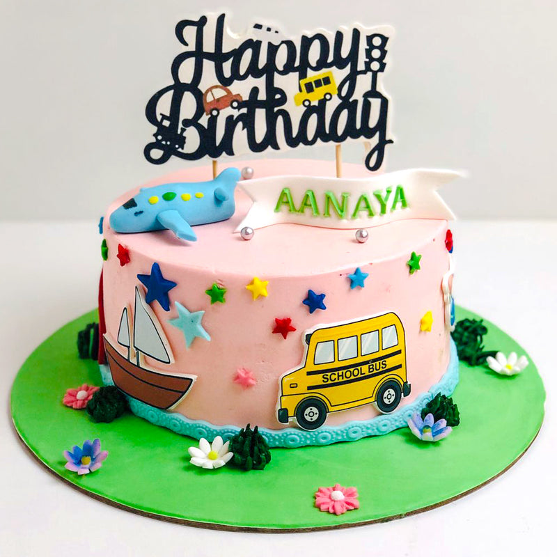 Trucks Happy Birthday Cake Topper Transportation Theme boys child favorite  Party Decorations : Amazon.in: Toys & Games