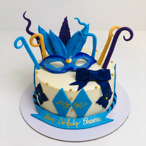 Masquerade Theme Celebration Cake