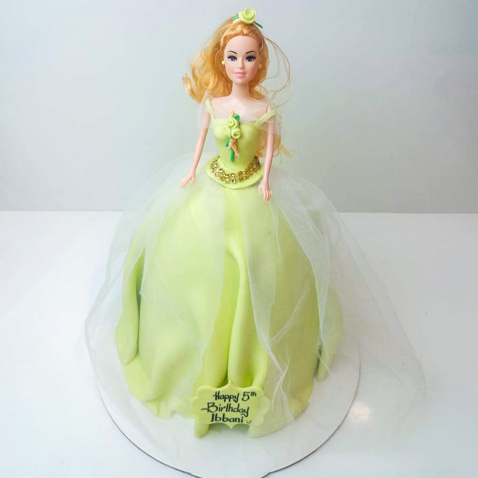 Online Customised Barbie doll theme fresh cream Cakes engagement cakes  cupcakes butter cream cakes fresh cream cakes